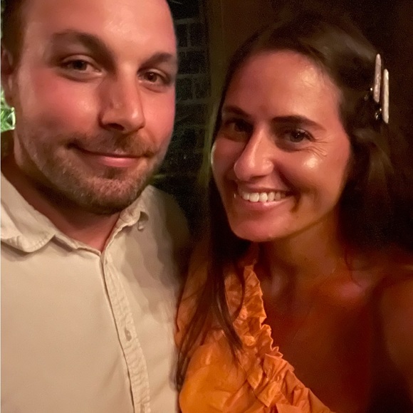 One Shoulder Orange Blouse - Picture 5 of 5